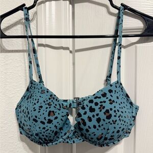 Victoria's Secret Teal Animal Print Underwire Bikini